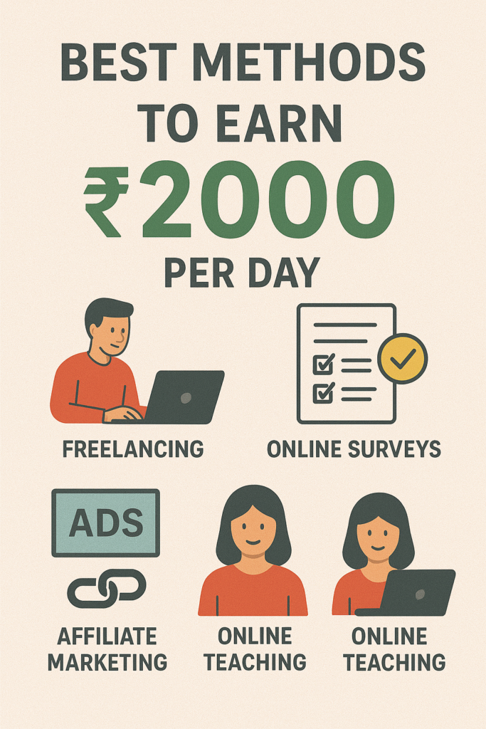 How to Earn 2000 per Day Without Investment